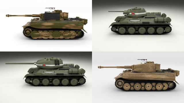 eastern front armor pack v1 3D मॉडल .c4d .max .obj .3ds .fbx .stl .blend 