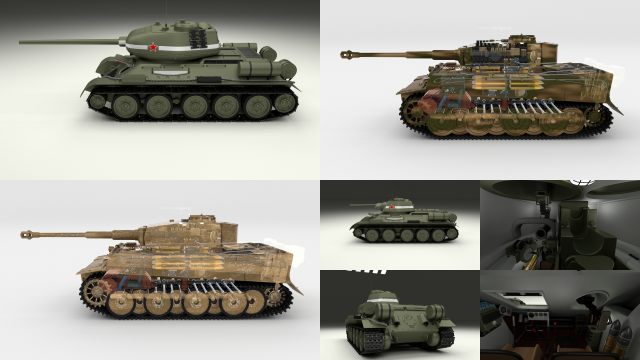 eastern front armor pack with interior v1 3D मॉडल .c4d .max .obj .3ds .fbx .stl .blend 