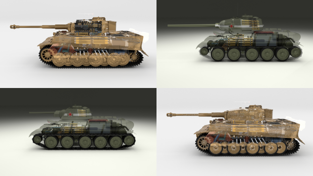 eastern front armor pack with interior and engine bay v1 3D मॉडल .c4d .max .obj .3ds .fbx .stl .blend 