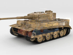 इंटीरियर और इंजन बे के साथ ईस्टर्न फ्रंट आर्मर पैक v1 3D मॉडल