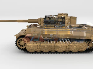 इंटीरियर और इंजन बे के साथ ईस्टर्न फ्रंट आर्मर पैक v1 3D मॉडल