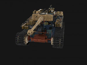 इंटीरियर और इंजन बे के साथ ईस्टर्न फ्रंट आर्मर पैक v1 3D मॉडल