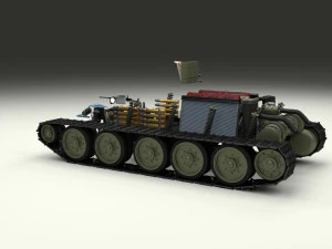 इंटीरियर और इंजन बे के साथ ईस्टर्न फ्रंट आर्मर पैक v1 3D मॉडल