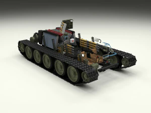 इंटीरियर और इंजन बे के साथ ईस्टर्न फ्रंट आर्मर पैक v1 3D मॉडल