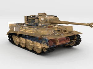 इंटीरियर और इंजन बे के साथ ईस्टर्न फ्रंट आर्मर पैक v1 3D मॉडल