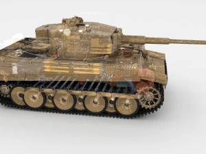 इंटीरियर और इंजन बे के साथ ईस्टर्न फ्रंट आर्मर पैक v1 3D मॉडल