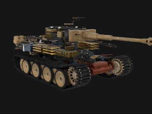 इंटीरियर और इंजन बे के साथ ईस्टर्न फ्रंट आर्मर पैक v1 3D मॉडल