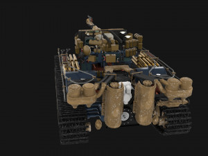 eastern front armor pack with interior and engine bay v1 3D मॉडल