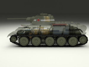 eastern front armor pack with interior and engine bay v1 3D मॉडल