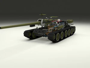 eastern front armor pack with interior and engine bay v2 3D Model