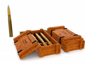 soviet 85mm and german 88mm ammo pack 3D 模型