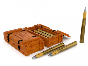 soviet 85mm and german 88mm ammo pack 3D Model