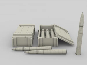 soviet 85mm and german 88mm ammo pack 3D Model