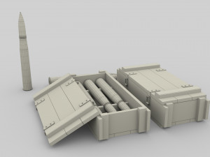 soviet 85mm and german 88mm ammo pack 3D 模型