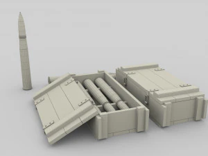 soviet 85mm and german 88mm ammo pack 3D Model