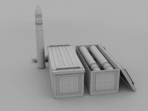 soviet 85mm and german 88mm ammo pack 3D Model