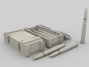 soviet 85mm and german 88mm ammo pack 3D 模型