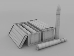 soviet 85mm and german 88mm ammo pack 3D Model