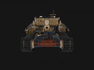 t34-76 tiger tank early pack with interior 3D Model