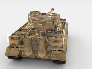 t34-76 tiger tank early pack with interior Modèle 3D