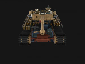 t34-76 tiger tank early pack with interior 3D Model