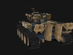 t34-76 tiger tank early pack with interior 3D Model