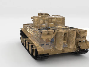 t34-76 tiger tank early pack with interior 3D Model