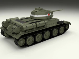 t34-76 tiger tank early pack with interior 3D Model