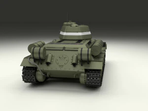 t34-76 tiger tank early pack with interior 3D Model