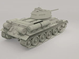 t34-76 tiger tank early pack with interior 3D Model