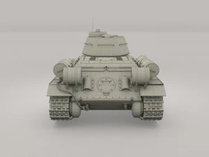 t34-76 tiger tank early pack with interior 3D Model