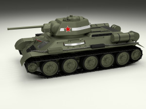 t34-76 tiger tank early pack with interior and engine bay 3D मॉडल