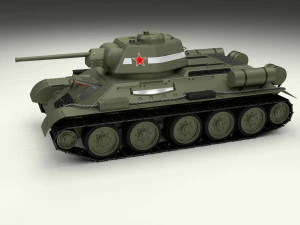 t34-76 tiger tank early pack with interior and engine bay 3D Model