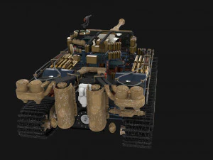 t34-76 tiger tank early pack with interior and engine bay 3D Model
