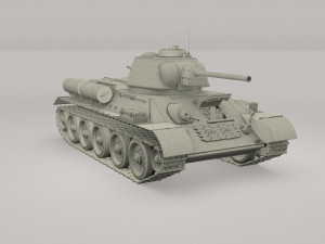 t34-76 tiger tank early pack with interior and engine bay 3D मॉडल