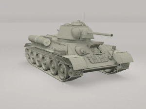 t34-76 tiger tank early pack with interior and engine bay 3D Model
