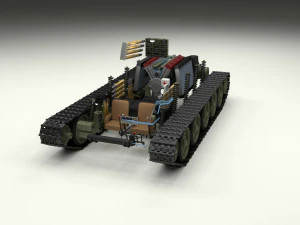 t34-76 tiger tank early pack with interior and engine bay 3D Model
