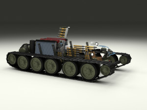 t34-76 tiger tank early pack with interior and engine bay 3D मॉडल