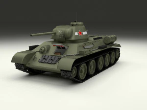 t34-76 tiger tank early pack with interior and engine bay 3D Model