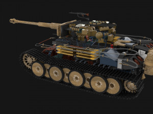 t34-76 tiger tank early pack with interior and engine bay 3D मॉडल