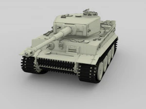 t34-76 tiger tank early pack with interior and engine bay 3D Model