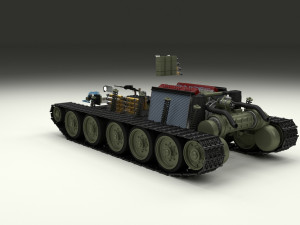 t34-76 tiger tank early pack with interior and engine bay 3D मॉडल