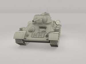 t34-76 tiger tank early pack with interior and engine bay 3D मॉडल