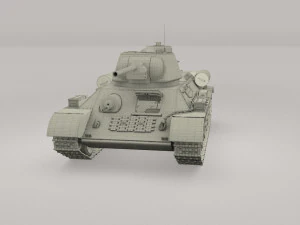 t34-76 tiger tank early pack with interior and engine bay 3D Model