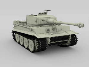t34-76 tiger tank early pack with interior and engine bay 3D Model