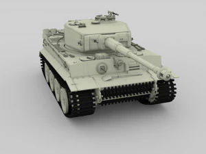 t34-76 tiger tank early pack with interior and engine bay 3D Model