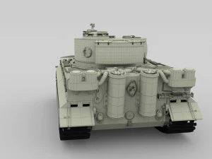 t34-76 tiger tank early pack with interior and engine bay 3D Model