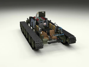 t34-76 tiger tank early pack with interior and engine bay 3D Model