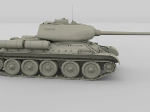 t34-85 tiger tank late pack 3D Model
