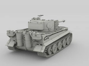 t34-85 tiger tank late pack 3D Model
